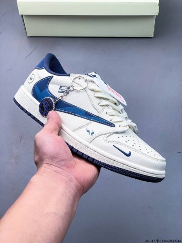 集图 公司级头层！耐克Nike Air Jordan 1 Low Aj1乔1 倒勾低帮潮流缓运动休闲板鞋。Aj1 低帮拼接 完美版型真头层牛皮# 内置缓震气垫