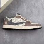 本地 核心私 Travis Scott X Fragment Design X Air Jordan 1 Low Og Sp Aj1 Of联名-拿铁灰 低帮文化