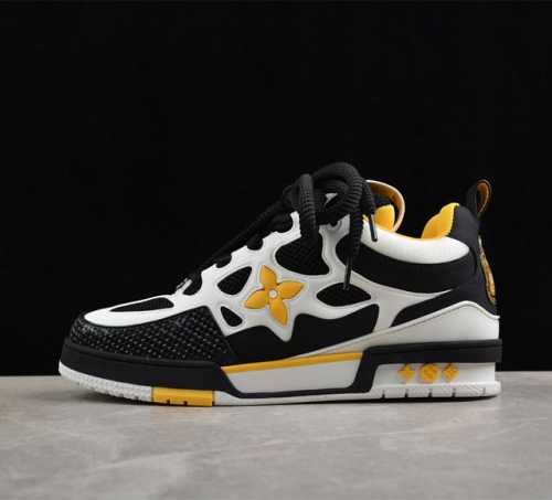 驴牌 2024Trainer LV系列Louis Vuitton Trainer 时装走秀新款 广东原产#黄色抽屉礼品鞋盒及全套代购包装说明书防尘布袋物件 #正