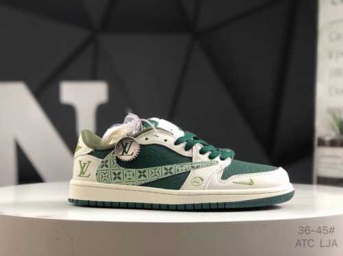 公司级带半码 耐克 Aj1倒勾Travis Scott X Air Jordan 1 Reverse Mocha Aj1乔1 Ts 闪电 联名倒钩 低帮文化篮球