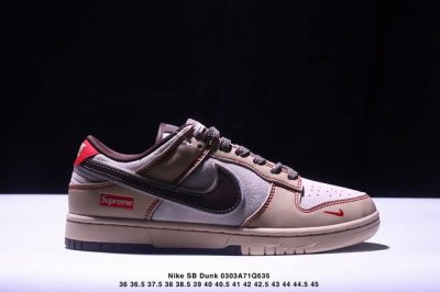220 海外爆款限量发售！公司级 Nike Sb Dunk Low“Sup联名——做旧黑勾” 周年高端定制 低帮休闲板鞋 定制鞋盒 大厂纯原品质出货 超高清洁度