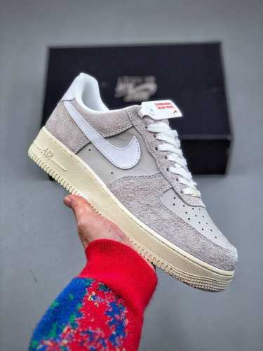 160 Nike Air Force 1 Low 07 灰白 原楦头原纸板 打造纯正低帮空军版型专注外贸渠道 原盒配件 原厂中底钢印、拉帮完美 货号：Hf28