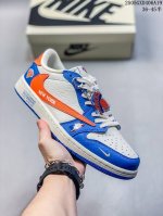 高端定制 Travis Scott X Jordan 1 Low Nba纽约尼克斯联名-Ny城市限定 倒勾低帮休闲版本 原厂全头层皮 大厂纯原品质出货 纯正版型