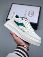 Gucci 轻奢单品 广东品质原厂 高奢古驰Gucci Screener Gg High-Top Sneaker休闲潮鞋系列 尺码：39-44