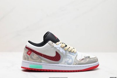 公司级绑绳off-White解构风定制，耐克nike Air Jordan 1 Low”Brown Mocha“Aj1低帮乔丹一代低帮经典复古文化休闲运动篮球鞋