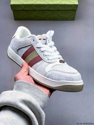 Gucci Distressed Screener Sneaker 古驰小脏鞋系列 经典原型复古百搭做旧小脏板鞋 0220127J22