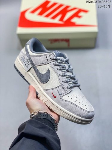 海外爆款限量发售！公司级 Nike Sb Dunk Low“斯图西系列 贴布灰勾” 周年高端定制 低帮休闲板鞋 定制鞋盒 大厂纯原品质出货 超高清洁度 皮料切割