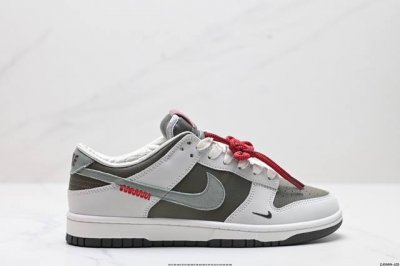 公司级Nike Dunk Low Cny “Year Of The Snake”舒适百搭“蛇年”防滑耐磨 低帮 板鞋 男女同款 白绿色 采用经典的帆白色鞋带，与