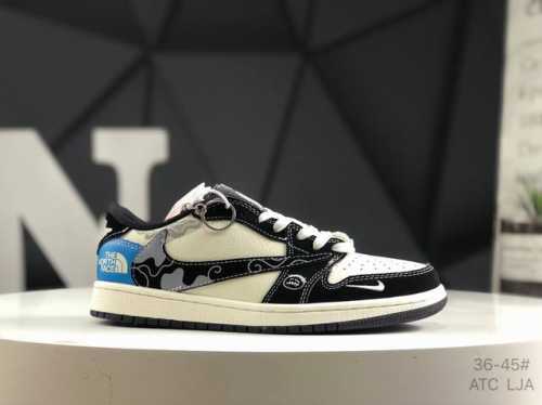 公司级带半码 耐克 Aj1倒勾Travis Scott X Air Jordan 1 ” Reverse Mocha “ Aj1乔1 Ts 闪电 联名倒钩 低帮