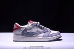 260 公司级Aj1倒勾Travis Scott X Air Jordan 1 ” Reverse Mocha “ Aj1乔1 Ts 闪电 联名倒钩 低帮文化篮