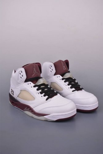 a Ma Mani Re X Jordan Air Jordan 5 Burgundy Crush 复刻白红棕 纯原大厂出品 air Jordan Aj5 Re