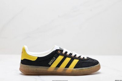 真标Gucci X Adidas Originals Gazelle Indoor 三叶草休闲防滑耐磨低帮板鞋 官方货号:726487 Aaa43 9547 尺