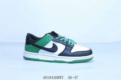 耐克 Nike Sb Dunk Low pro 复古低帮 休闲运动滑板板鞋 黑白绿 货号 Bq6817-302 48104Adrry 36-47