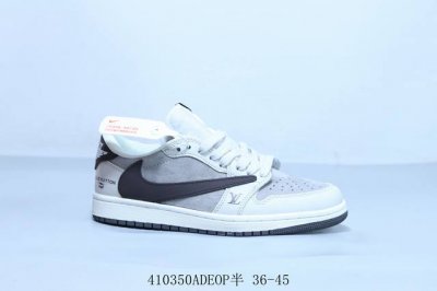 乔丹Air Jordan 1 Low Aj1 乔1低帮复古文化休闲运动篮球鞋倒勾 Lv 联名 货号 Lx1988-100 410350Adeop半 36-45