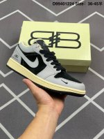-黑灰 定制的 耐克 Nike Air Jordan 1 Low Aj1乔1 Balenciaga 巴黎世家 限定 低帮休闲板鞋 同步官方配色 市场唯一独家头层