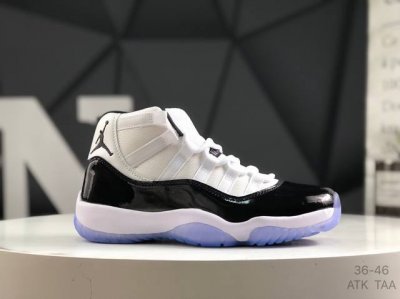 jordan 乔丹 采用漆皮牛培革鞋面材质 厂级拉帮注胶效果今年的大魔王是它 官方经典配色 耐克Air Jordan 11 High Aj11代迈克尔 乔丹高帮