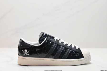 公司级阿迪达斯adidas三叶草 Originals Superstar”Embroidered Logo Black White“贝壳头经典百搭休闲运动板鞋 - 点击图像关闭