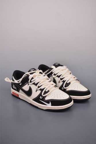 Nike Sb Dunk Low 斯图西联名 解构抽绳鞋带 纯原大厂出品 极力推荐 原装头层材料 独家版型蒸餾加工 帶來的是更好的视觉和脚感体验 大厂纯原品质出