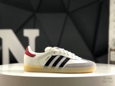 160 adidas Originals Samba Og"Year Of The Snake"桑巴舞系列绅士德训足球风百搭低帮休闲运动板鞋“米白黑酒红蛇年限定