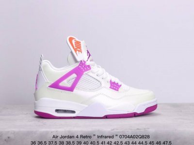 公司级aj4 Air Jordan 4 Retro ” Infrared “ Aj4乔4 男子文化篮球鞋 大厂出品 主力合作工厂 全新模具开发 纯正4代正确鞋型