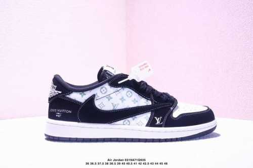 220 公司级Aj1倒勾Travis Scott X Air Jordan 1 ” Reverse Mocha “ Aj1乔1 Ts 闪电 联名倒钩 低帮文化篮