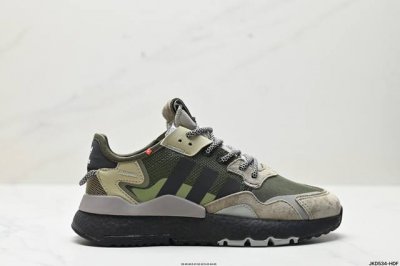 公司级阿迪达斯三叶草 Nite Jogger M 经典运动跑鞋 夜行者 复古跑鞋原厂材料 原厂大底 私家独模 网布搭配麂皮拼接打造鞋面 极具复古风格鞋头及鞋跟点