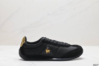 真标乐卡克le Cog Sportif 德训阿甘鞋 织物牛反绒皮皮革 复古舒适透气 减震防滑耐磨防水透气吸汗支撑 低帮生活休闲鞋 货号:1611765 尺码:3