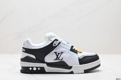 真标全新Lv路易威登Louis Vuitton Trainer Sneaker Low休闲运动文化百搭板鞋 尺码:40-45 Id:Jed129-Zjj
