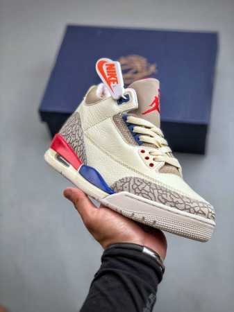 air Jordan 3 Retro “International Flight” 独立日爆裂纹 复古休闲运动篮球鞋 原装私磨 原厂纸板 原厂织唛标 顶级电绣 - 点击图像关闭