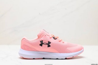 公司级under Armour Surge 3 安德玛运动舒适 织物减震防滑耐磨透气 低帮休闲跑步鞋 货号:3024894-600 尺码:36 36.5 37.