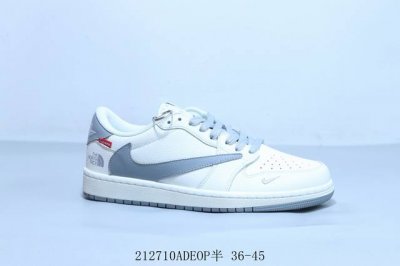 乔丹Air Jordan 1 Low Aj1 乔1低帮复古文化休闲运动篮球鞋 倒勾北面 212710Adeop半 36-45