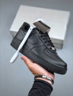 Hy版本 Nike Air Force 1 Low 纯黑 全码出货可接 配赠官方原版牙刷配件 鞋盒鞋子内置芯片支持手机Nfc识别 全配色更换新一代最新版-鱼鳞纹