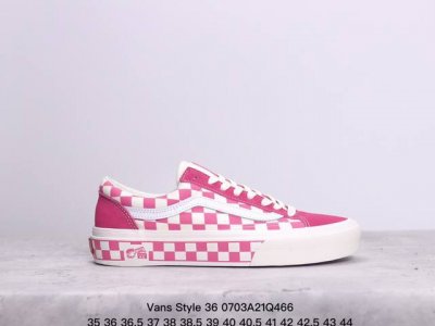 Vans Style 36 安纳海姆粉白棋盘格低帮休闲板鞋 Vn0A38Gf2U9 #工艺：硫化1:1 重量1:1、真标、原钢印、材质标、鞋型标、合格证 尺码：