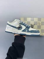 ：200 nk Sb Dunk Low Louis Vuitton联名黑色印花配色 低帮休闲运动滑板板鞋 #3M反光 大厂纯原品质出货 纯正版型 定制鞋盒 皮料
