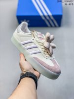 140 真标带半码 adidas阿迪达斯三叶草女子Sambae W厚底运动休闲板鞋Jr3335 尺码：见图 编码：03Jjd388A27