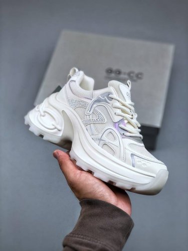 新货Gg-Cc 2025新款厚底增高休闲运动老爹鞋系列 #广东大厂出品 7Cm厚底增高 星河粒子 银白粉色 银角大王 完美细节 25Ss春季新款厚底增高 大长腿