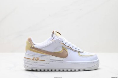 公司级耐克Nike Wmns Air Force 1 Shadow全新少女系解构主义设计 马卡龙空军一号轻量增高低帮百搭板鞋 为经典设计注入玩味元素 分层结构、