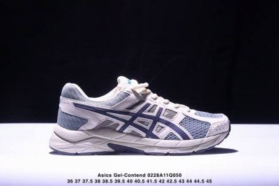 公司级Asics 亚瑟士 透气网眼鞋面配合部分合成革材质，全新Rearfoot Gel后置凝胶缓冲效果日本专业跑鞋品牌-亚瑟士Asics Gel-Contend