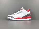 渠道优势，支持代发！ X版：顶级Aj3 火焰红 复刻版 Air Jordan 3 ＂Fire Red＂潮流复古篮球鞋 男款 货号：Dn3707-160 尺码：4
