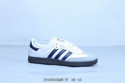 阿迪达斯三叶草Adidas Originals Samba Vegan Og”Spd“桑巴舞系列绅士德训足球风百搭低帮休闲运动板鞋蓝白 货号 Jh5688 39