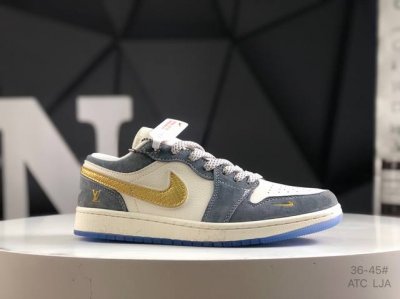 公司级带半码 耐克 Nike Air Jordan 1 Low Og Sp Aj1 乔1 低帮潮流运动休闲板鞋。Aj1 低帮拼接 完美版型真头层牛皮# 内置缓震