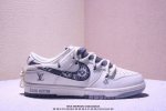 海外爆款限量发售！公司级 Nike Sb Dunk Low“Sup系列 绑带米白藏蓝勾” 周年高端定制 低帮休闲板鞋 定制鞋盒 大厂纯原品质出货 超高清洁度 皮