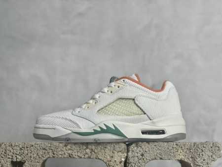 放店私 kw版 Air Jordan 5 Low Aj5 乔5灯芯绒白橙绿 货号：Cw4204-100 尺码：36 36.5 37.5 38 38.5 39 4 - 点击图像关闭
