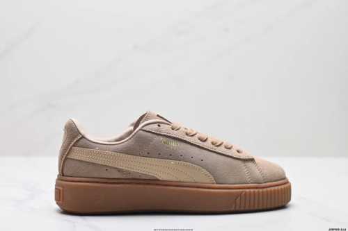 公司级Puma Suede Platform Plaid Wns复古单品 彪马 防滑耐磨低帮德训板鞋 货号:395228 02 尺码:36 37 37.5 38
