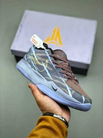 Nike Ja 2 蓝色 莫兰特2代 Ja2 男子实战篮球鞋独家革新搭载 前掌5Mm Turbo气垫 兼具贴地与缓震后掌大马蹄14Mm厚 气垫 提高后掌缓震极限 - 点击图像关闭