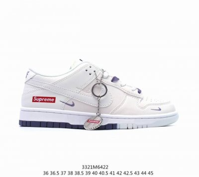 Supreme X Nike Dunk Low 运动滑板鞋，此款主张打破传统的工业化流水线设计限制，以made By Ideas的超级创意为理念，集结众多潮流设