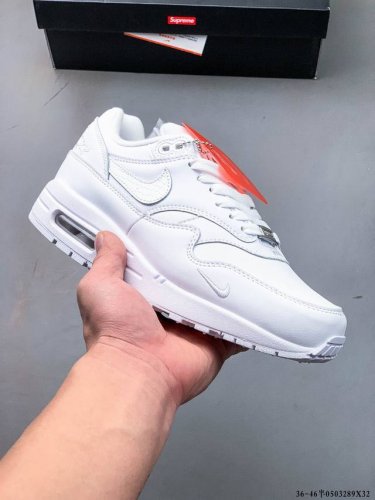 顶级纯原版本 头层皮打造市面最强工艺 耐克 Nike Nike Air Max 1 87 限定配色 气垫缓震跑步鞋 0503289X32