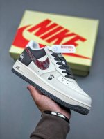 Nike Air Force 1 Low 07 X Stussy 白灰泼墨红钩原楦头原纸板 打造纯正低帮空军版型专注外贸渠道 全掌内置蜂窝气垫 原盒配件 原厂中