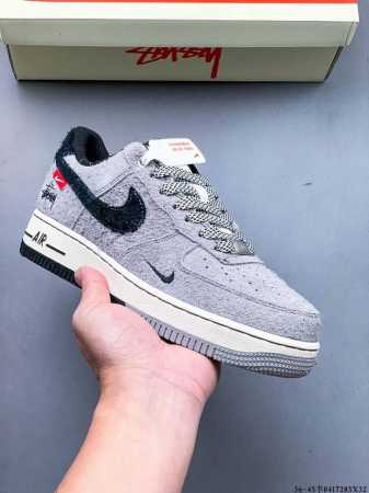 原楦数据纸版，采用硬质优质皮革鞋面材质，内置全掌Air Sole气垫。耐克 Nike Air Force 1 Low 空军一号低帮百搭休闲运动板鞋 041728 - 点击图像关闭
