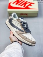 Travis Scott X Fragment Design X Jordan Air Jordan 1 Low Og Sp Aj1 乔1 Lv联名-卡布奇诺